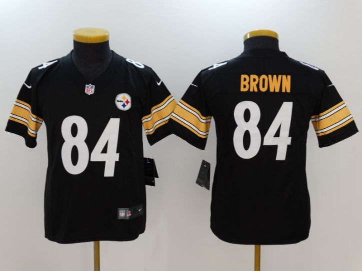 Youth Pittsburgh Steelers 84 Brown Black Nike Vapor Untouchable Limited NFL Jersey